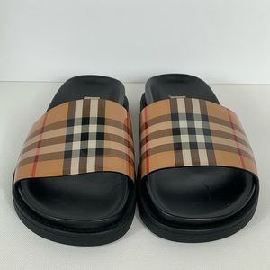 Burberry Ashmore Check Slides Size EU 39 1/2, US 9